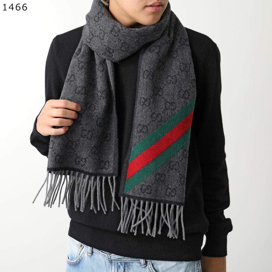 GUCCI グッチ マフラー 570603 3G200 レディース GGロゴ フリンジ  