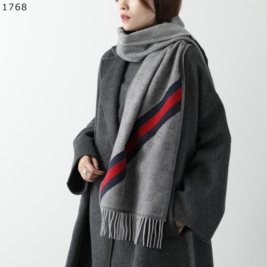 GUCCI グッチ マフラー 570603 3G200 レディース GGロゴ フリンジ  