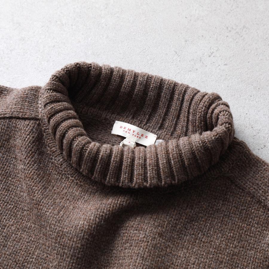 ロエフ　ウールクルーネックニット　ミドルゲージ　リブ　2　ブラウン トーナル TONAL ウールミドルゲージVネックニット - ファッション通販