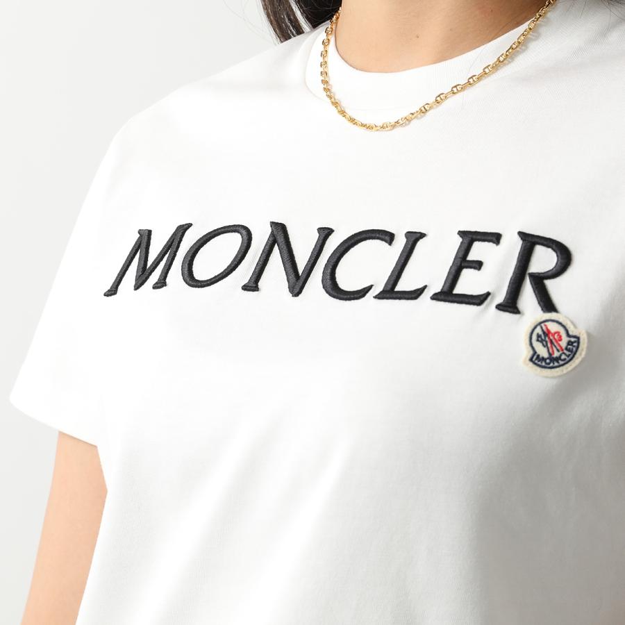 MONCLER モンクレール 半袖 Tシャツ 8C00016 829HP レディース コットン ロゴT 刺繍ロゴ アイコンパッチ クルーネック 033