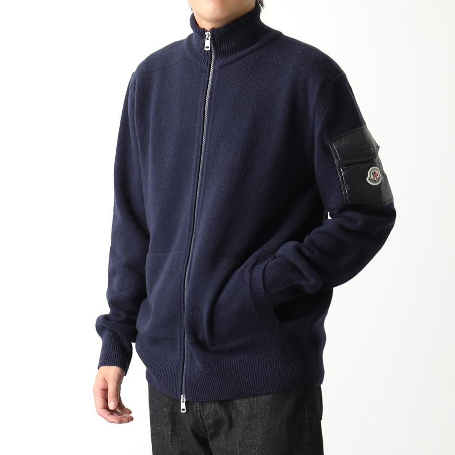 MONCLER ネイビー ジップアップカーディガンS MONCLER ネイビー ジップアップカーディガンS Moncler: ネイビー