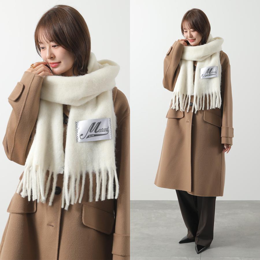 MARNI マルニ マフラー SCMC0059Y0 ASZC0005A0 UTW918 レディース ロゴラベル フリンジ ストール スカーフ 大判 カラー12色 SCMC0059Y0UTW91800B50の画像