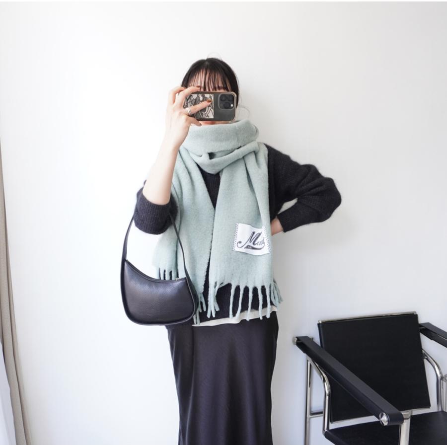 MARNI マルニ マフラー SCMC0059Y0 ASZC0005A0 UTW918 レディース ロゴラベル フリンジ ストール スカーフ 大判 カラー12色 SCMC0059Y0UTW91800B50の画像