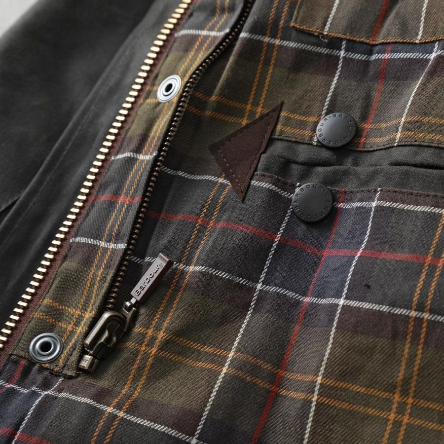Barbour バブアー ワックスジャケット CLASSIC NORTHUMBRIA WAX JACKET MWX0009 メンズ オイルドコットン ワックス加工 ダブルジップ ロゴ刺繍 OL91の画像