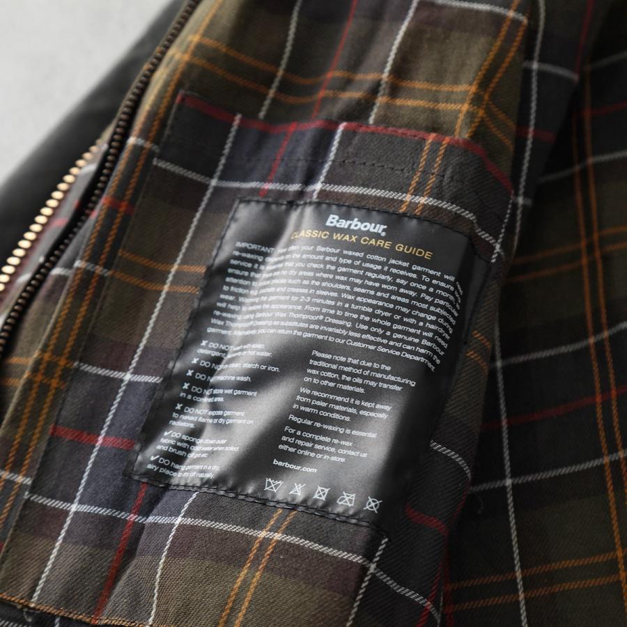 Barbour バブアー ワックスジャケット CLASSIC NORTHUMBRIA WAX JACKET MWX0009 メンズ オイルドコットン ワックス加工 ダブルジップ ロゴ刺繍 OL91の画像