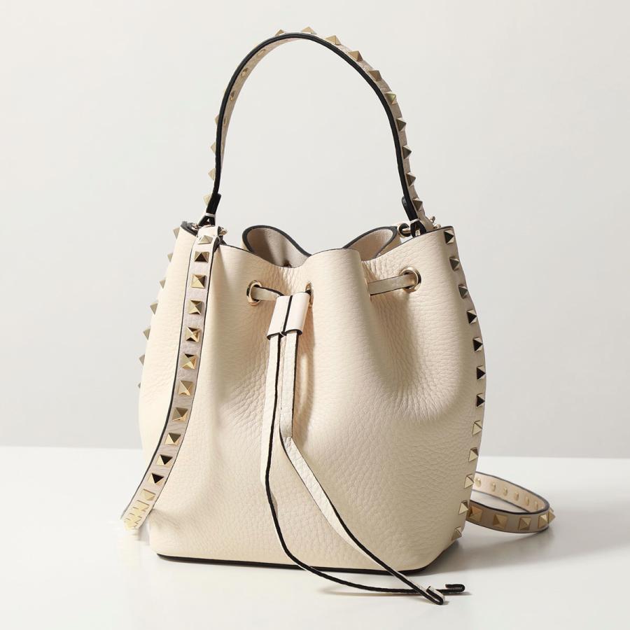 ヴァレンティノ バケット バッグ スタッズ ショルダー ホワイト RED VALENTINO - ヴァレンティノ ハンドバッグ ロックスタッズ