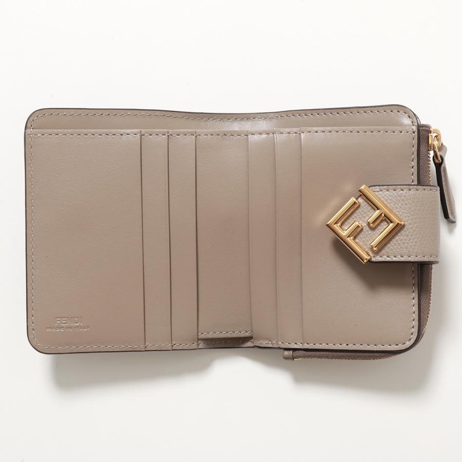 最終値下げ】Fendi 二つ折り財布 ベージュ キャンバス/レザー FENDI