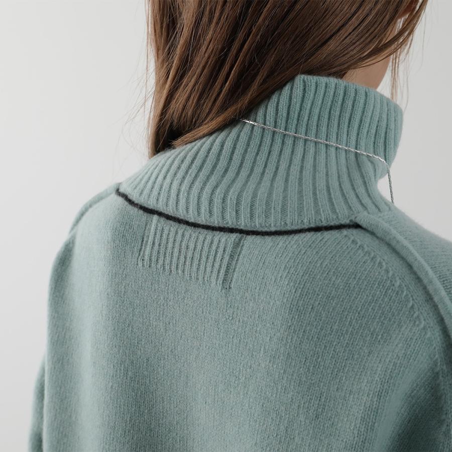 IHATOV イーハトーブ セーター Wool cashemere stand neck sweater 