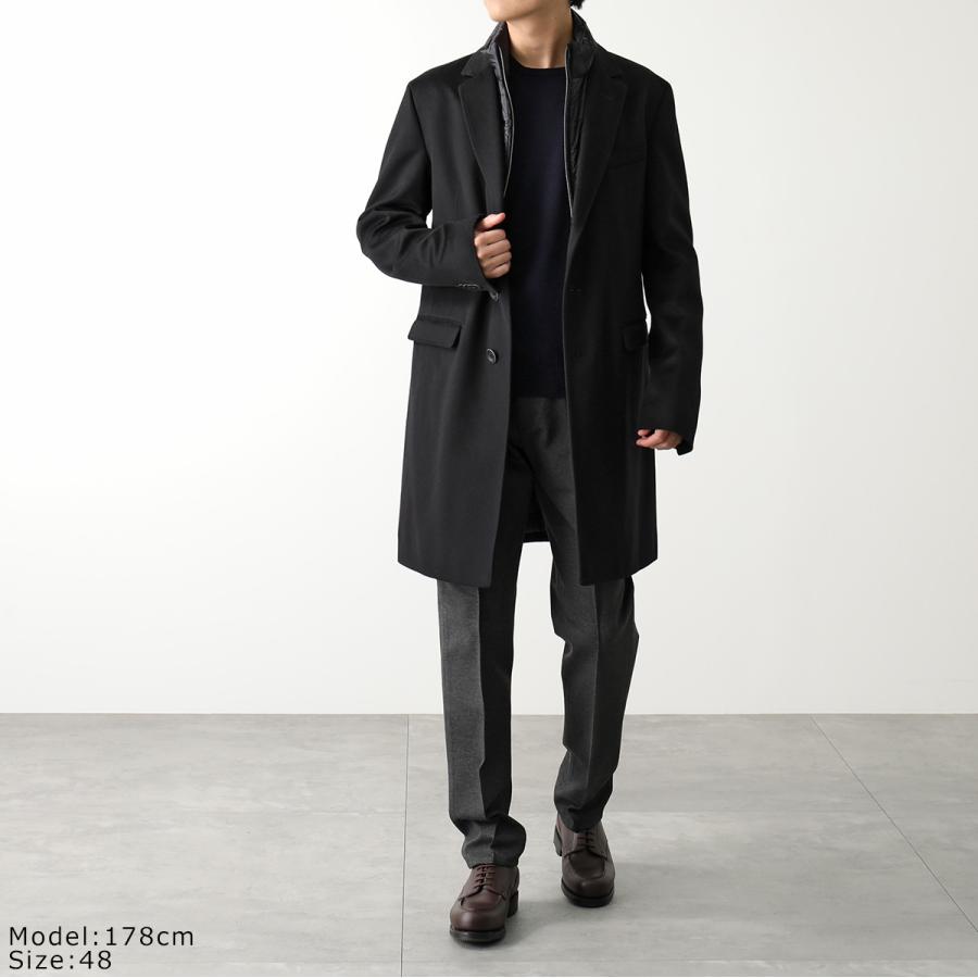 K*E様 HERNO ヘルノのライトコート メンズ キーストーン&ライトフォウファー コート ネイビーブルー