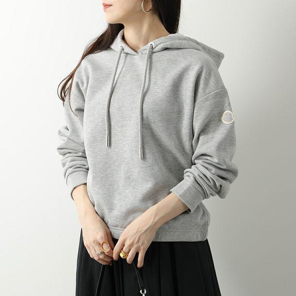 モンクレール ジップパーカー ワッペン 刺繍ロゴ ライトグレー フード MONCLER（モンクレール） パーカー FELPA フェルパ 8G00023 89A7U