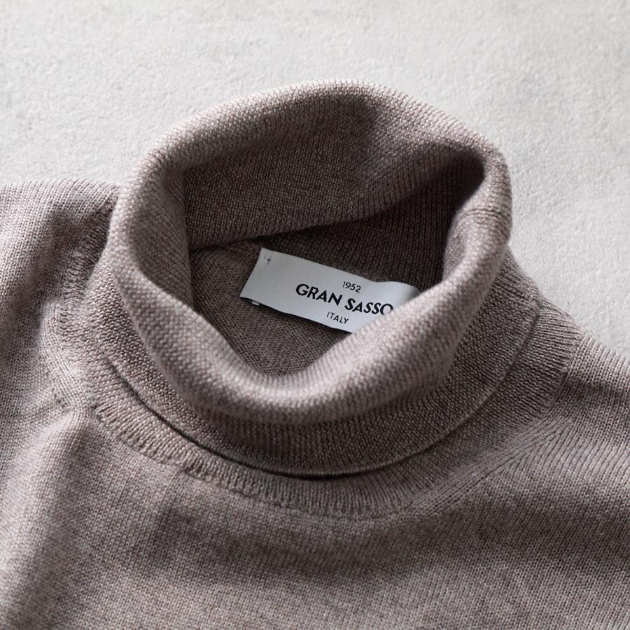 【中古】グランサッソ GRAN SASSO タートルネックニット セーター ウール 50 ブルーグレー /MI ■OS ■SH メンズ Gran Sasso（グランサッソ） セーター 55131 14200 メンズ ウール