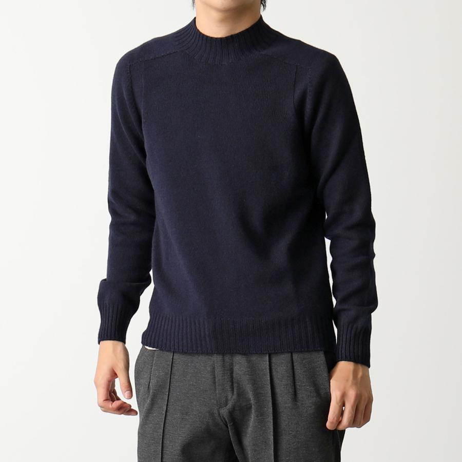 美品✨Gran Sasso モックネック 50 ニット セーター 黒 現行 Gran Sasso（グランサッソ） セーター 24171 25024 メンズ ウール 長袖