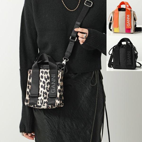 GANNI（ガニー） ショルダーバッグ Recycled tech Mini Tote A5060