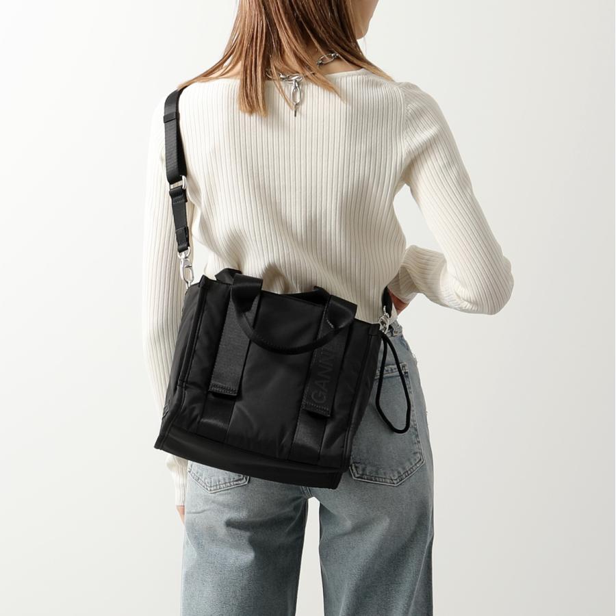 GANNI ガニー トートバッグ Recycled tech Small Tote A4955 A4918 レディース ハンドバッグ ショルダーバッグ レオパード ロゴ 鞄 カラー2色｜s-musee｜09