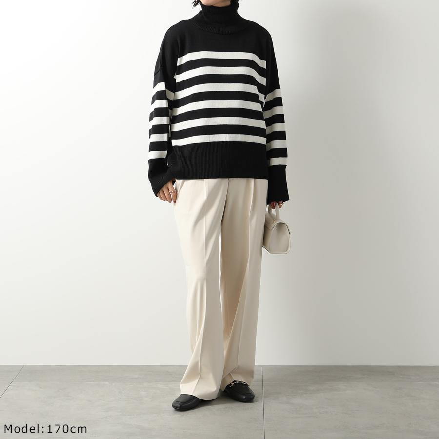 未使用TRICOTS JEAN MARCジップボーダーセーター　ブラック TRICOTS JEAN MARC（トリコットジーンマルク）の「【TRICOTS JEAN MARC