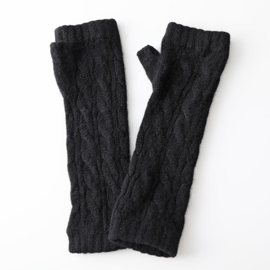 【新品】JOHNSTONS ジョンストンズ 手袋 ニットグローブ ブラック Johnstons of Elgin（ジョンストンズ オブ エルガン） JOHNSTONS