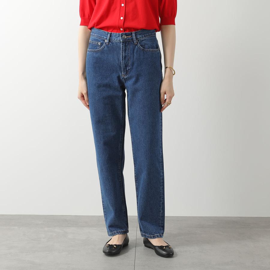 ■美品■A.P.C. アーペーセー ≪JEAN GLORIA INDIGO DELAVE≫ デニムパンツ ジーンズ セミフレアパンツ レディース サイズ28 コットン ボタンフライ インディゴ ネイビー ブランド古着 【中古】20240305/GP4434 A.P.C.（アーペーセー） APC A.P.C. ジーンズ jean martin f COGUK