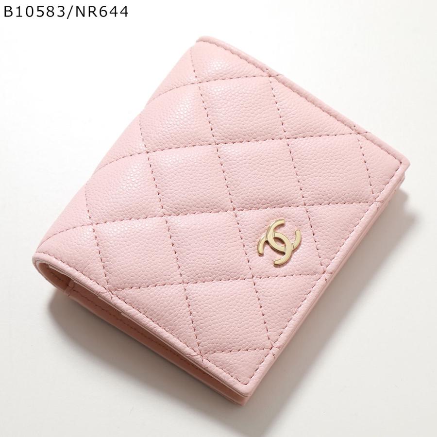 CHANEL シャネル 二つ折り財布 AP3178 B10583 Y04059 B15532 MATELASSE マトラッセ キャビアスキン ラムスキン ミニ財布 ココマーク メタルロゴ カラー4色｜s-musee｜06