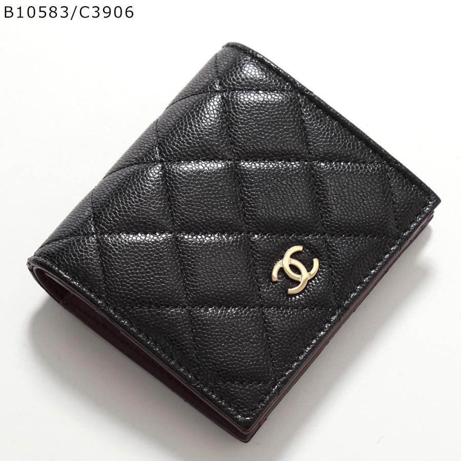 CHANEL シャネル 二つ折り財布 AP3178 B10583 Y04059 B15532 MATELASSE マトラッセ キャビアスキン ラムスキン ミニ財布 ココマーク メタルロゴ カラー4色｜s-musee｜09