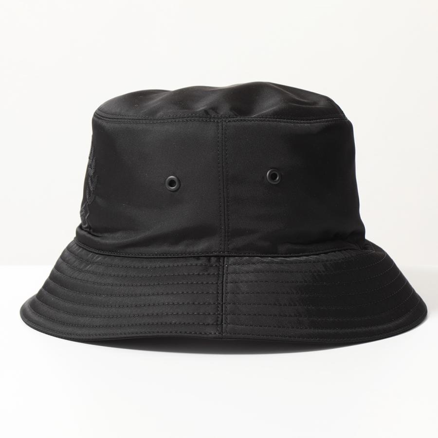 BURBERRY バーバリー バケットハット MH GHOST EKD BKT 8072253 メンズ ナイロン オークリーフクレス ロゴ刺繍 帽子  BLACK