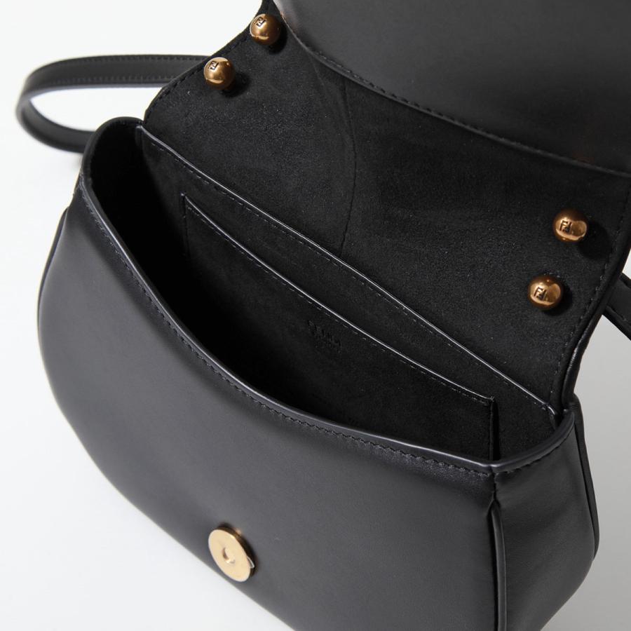 FENDI カモン スモール ブラックレザー バッグ FENDI（フェンディ） ショルダーバッグ C MON SMALL カモン スモール