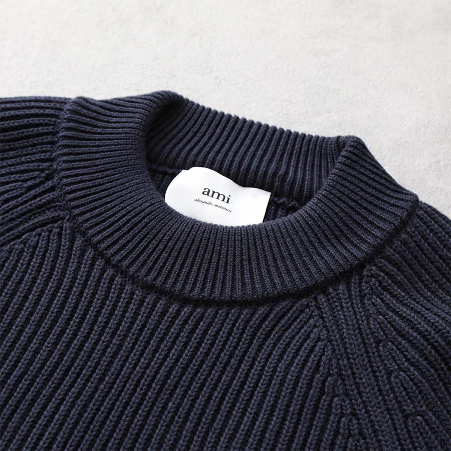 ami paris アミパリス ニット CREWNECK WITH LABEL HKS024 ami paris アミパリス ニット CREWNECK WITH LABEL HKS024