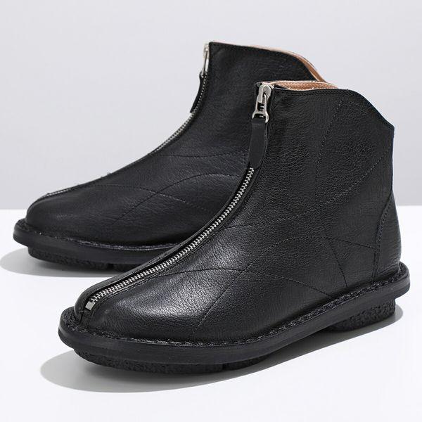 trippen 黒 レザー ショートブーツ trippen トリッペン レザーショートブーツ BASE WAW242 black