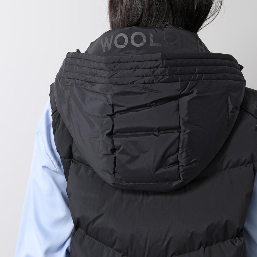 WOOLRICH ウールリッチ ダウンベスト ALSEA DOWN VEST CFWWOU0884FR UT1148 レディース フード付き ジレ ロング丈 100/BLACK｜s-musee｜07