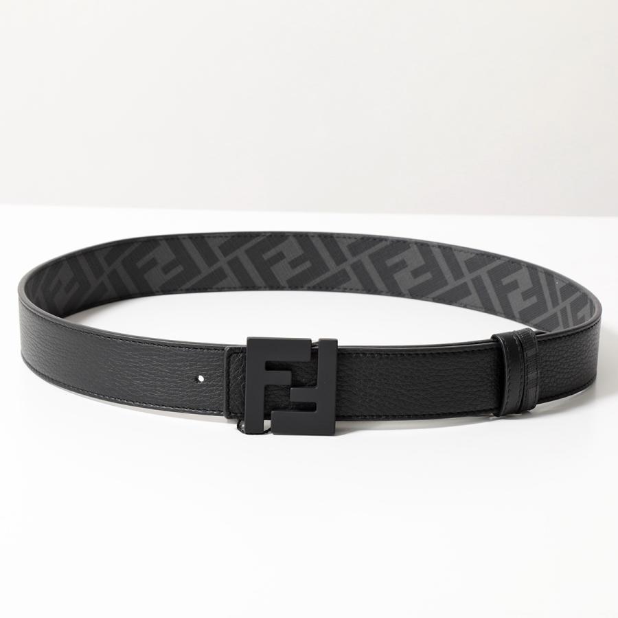FENDI / ベルト/レザー/BLK/無地/メンズ/7C0432 AH8Y FENDI（フェンディ） ベルト 7C0432 AH8Y メンズ FFロゴ リバーシブル