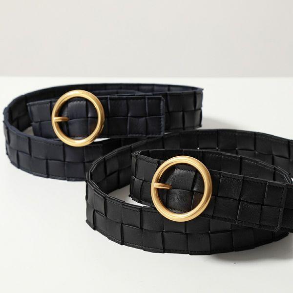 ボッテガヴェネタ ベルト イントレチャート 本革 黒 レディース BOTTEGA VENETA（ボッテガ・ヴェネタ） ベルト 701227 VMAY2