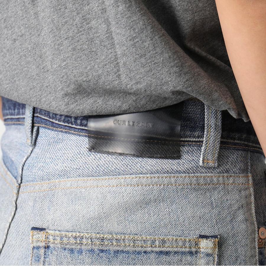 OUR LEGACY グレー ワイドレッグ デニムパンツ OUR LEGACY】THIRD CUT☆グレーウォッシュ ストレートデニム