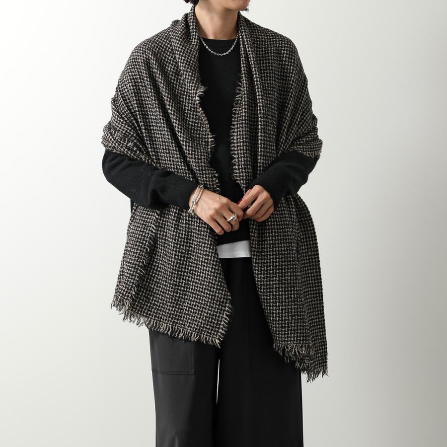 極美品 ファリエロサルティ 大判ストール モノトーン マフラー 極美品 ファリエロサルティ 大判ストール モノトーン マフラー