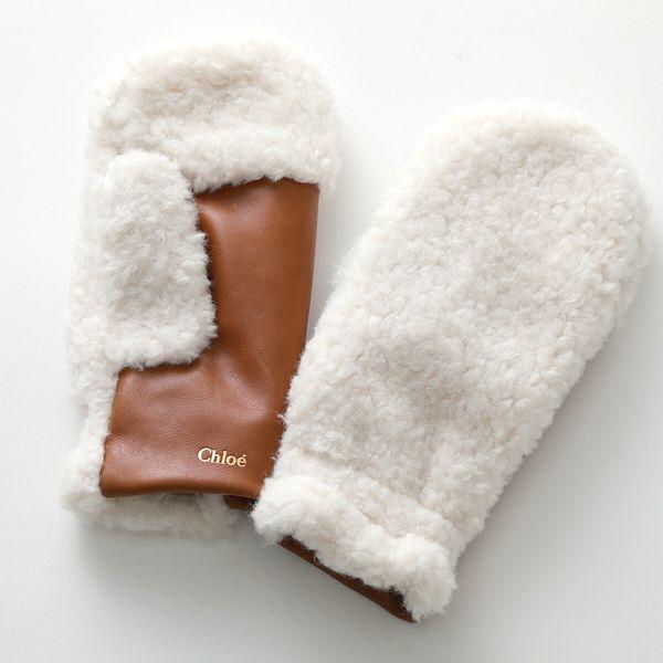 クロエ　ミトン　手袋　グローブ　ブラウン　キャメル　ボア　ムートン　キッズ　アグ Chloe（クロエ） Chloe KIDS キッズ ミトン C11675 レディース