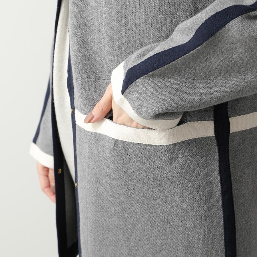 Chloe クロエ フード ニットカーディガン ロング丈 ロゴ ストレッチ Chloe クロエ フード ニットカーディガン ロング丈 ロゴ ストレッチ