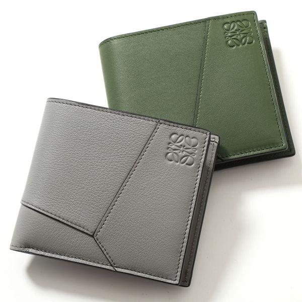 【未使用級】LOEWE ロエベ パズル バイフォールド ウォレット カーフスキン LOEWE（ロエベ） 二つ折り財布 PUZZLE BIFOLD パズル バイフォールド