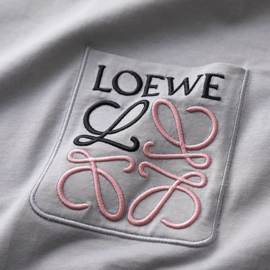 LOEWE ロエベ Tシャツ H526Y22X99 メンズ 半袖 カットソー 胸ポケット アナグラム ロゴ刺繍 ロゴT コットン クルーネック  1210/MEDIUM-G