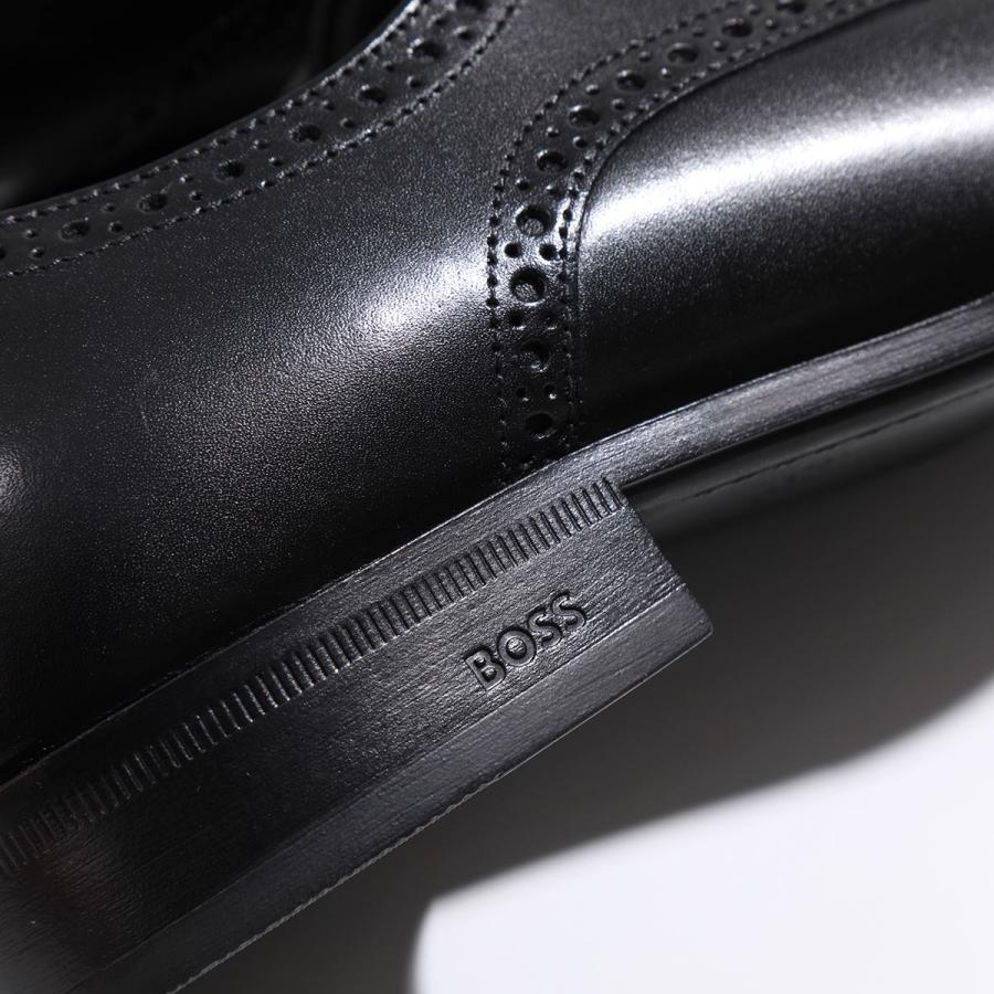 HUGO BOSS ヒューゴボス ダービーシューズ BLACK 50498466 メンズ ブローグシューズ レザー レースアップ ロゴ シューズ 革靴  001/Black｜s-musee｜07