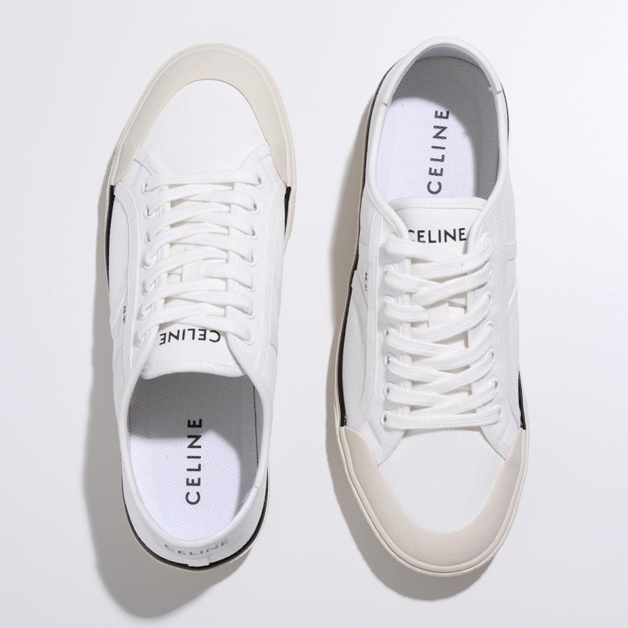 CELINE セリーヌ スニーカー AS-01 LOW LACE-UP 356302293C.01OP メンズ ローカット キャンバス レースアップ ロゴ シューズ 靴 OPTIC-WHITE｜s-musee｜06