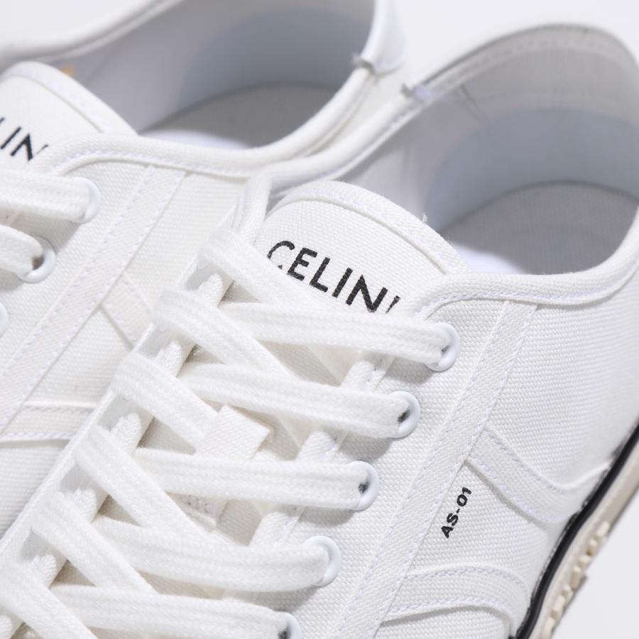 CELINE セリーヌ スニーカー AS-01 LOW LACE-UP 356302293C.01OP メンズ ローカット キャンバス レースアップ ロゴ シューズ 靴 OPTIC-WHITE｜s-musee｜09