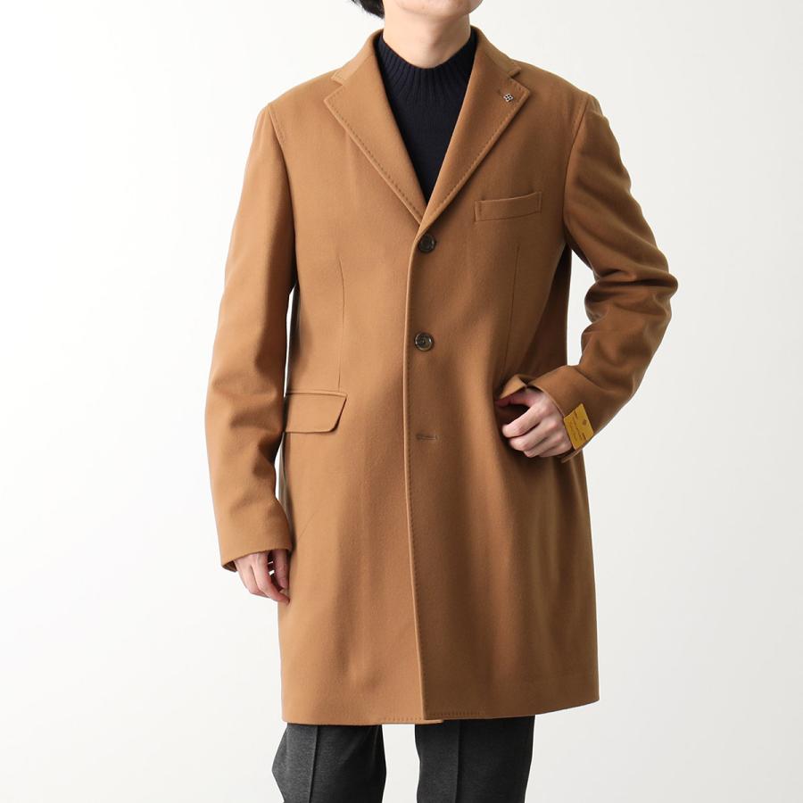 <ピン付>TAGLIATORE 最新ロゴ カシミヤ ウール チェスターコート46 TAGLIATORE タリアトーレ コート CFBM13B 350001 メンズ ウール
