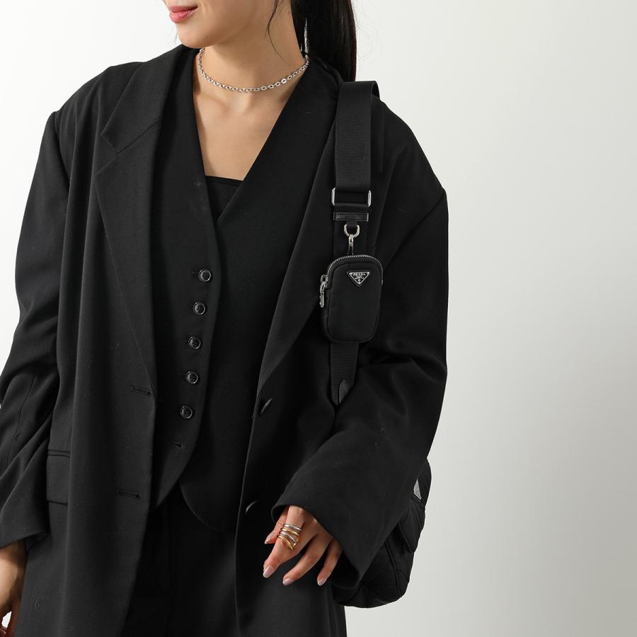 プラダ パデッド ショルダーバッグ 1BD290 RDJN F0002 リナイロン Re-Nylon ブラック シルバー金具 肩掛け 斜め掛け 新品 h-i634 PRADA（プラダ） ショルダーバッグ 1BD290 RDJN レディース パデッド