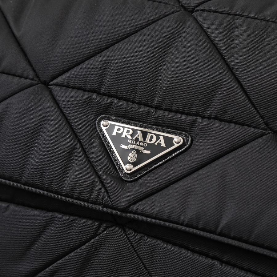 プラダ ショルダーバッグ パデッド トライアングルステッチ リナイロン ブラック 黒 トライアングルロゴ 三角ロゴ PRADA プラダ クロスボディバッグ 未使用 h-i634 PRADA - プラダ ショルダーバッグ パデッド トライアングルステッチ