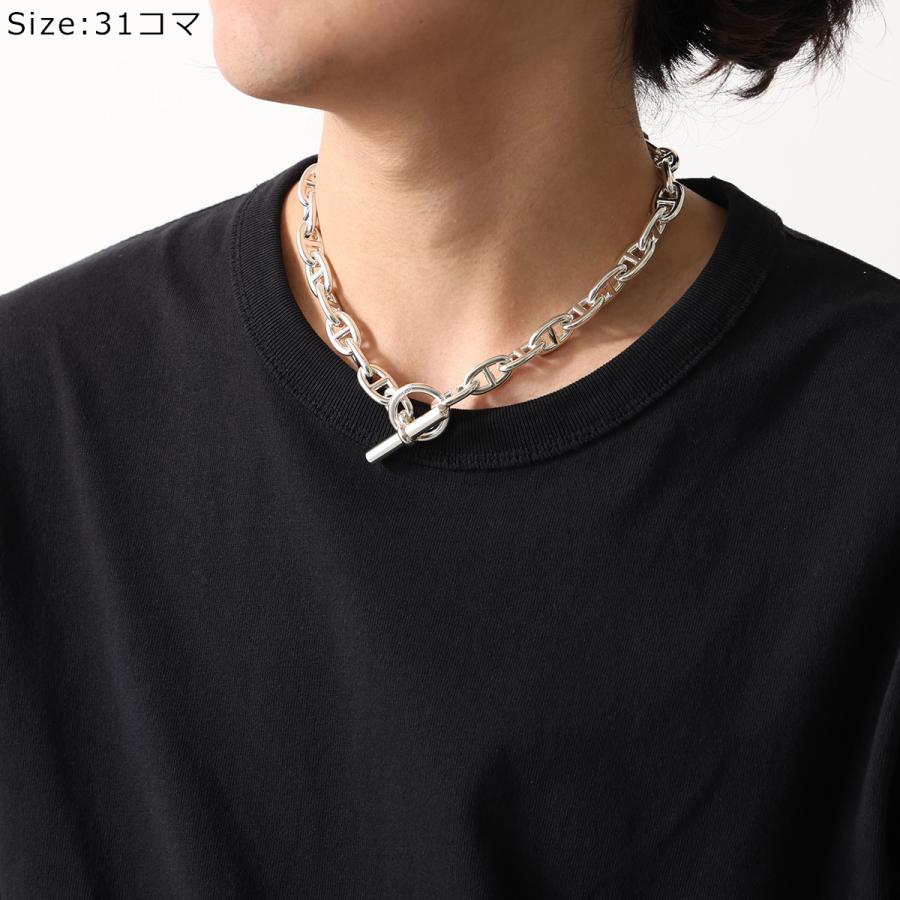シルバー925 アンカーチェーン ネックレス シェーヌダンクル風 デザイン MM HERMES（エルメス） ネックレス シェーヌダンクル Chaine dancre MM 36
