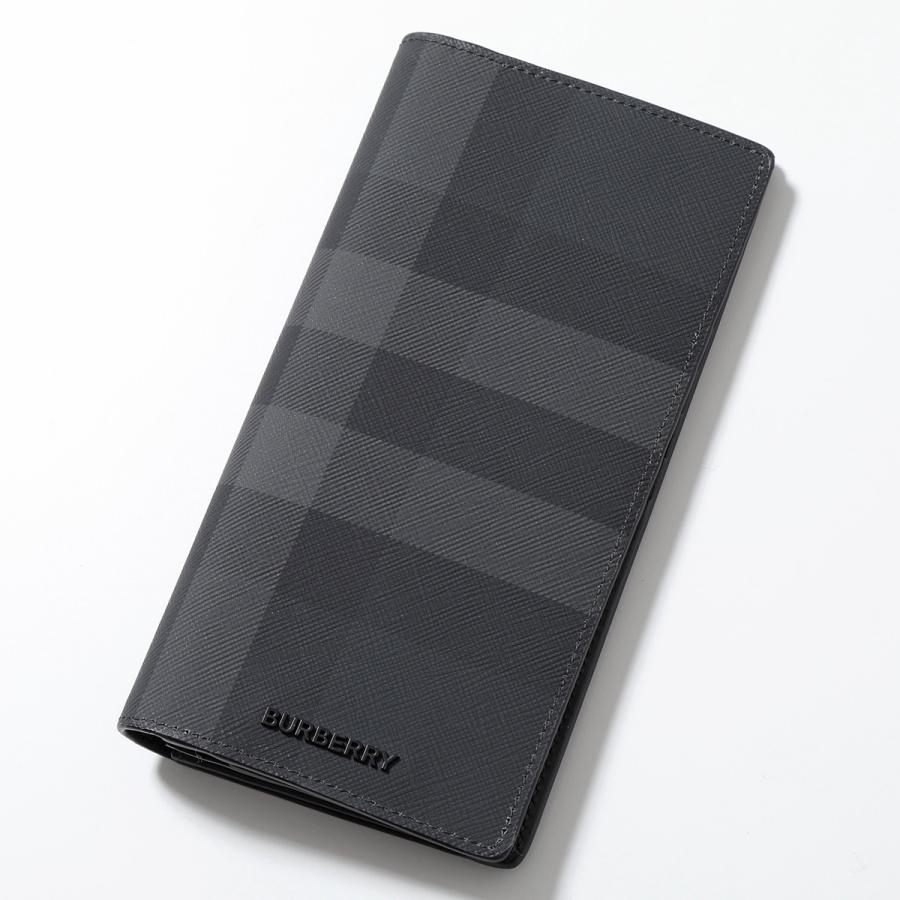 BURBERRY バーバリー 二つ折り長財布 MS CAVENDISH BRT 8070199 メンズ 小銭入れあり ロンドンチェック ロゴ A1208/CHARCOALの画像