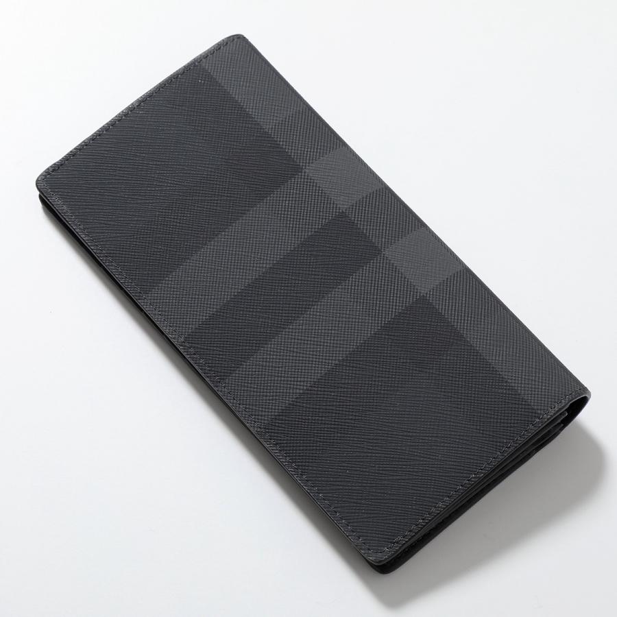 BURBERRY バーバリー 二つ折り長財布 MS CAVENDISH BRT 8070199 メンズ 小銭入れあり ロンドンチェック ロゴ A1208/CHARCOALの画像