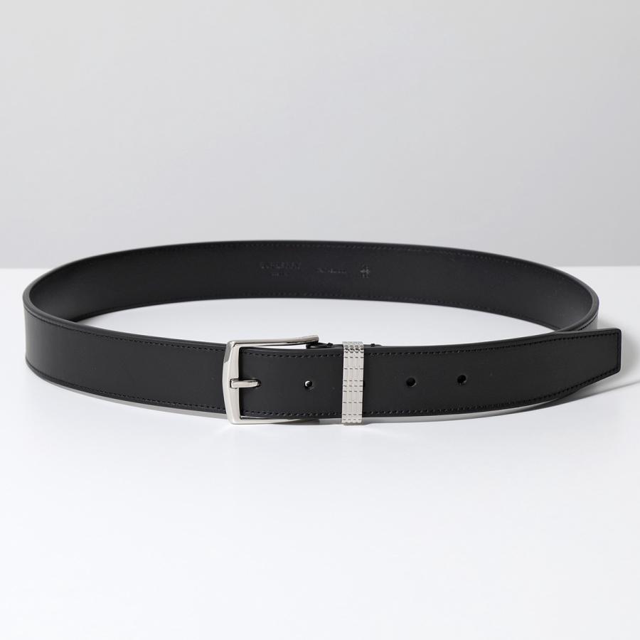 BURBERRY バーバリー ベルト MB CHECK PIN BELT 35MM LGL 8065984 メンズ レザー スクエアバックル A1189/BLACK-SILVER｜s-musee｜03