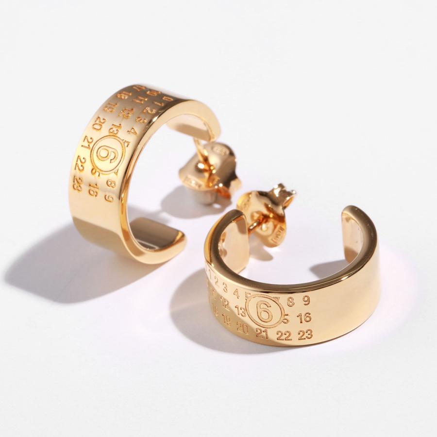 MM6 Maison Margiela ナンバーズ ロゴ フープ ピアス MM6 Maison Margiela ナンバーズ ロゴ フープ ピアス