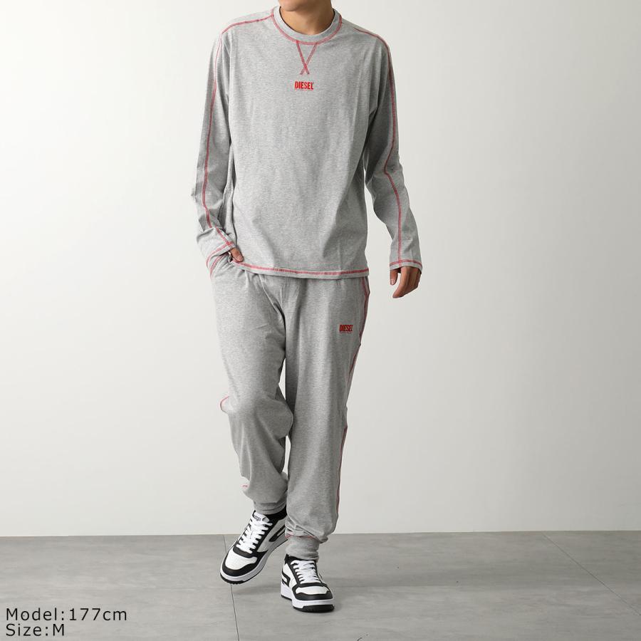 DIESEL ディーゼル セットアップ UMSET-WILLONG A09636 0QGAJ メンズ ス長袖Tシャツ ジョガーパンツ ルームウェア ロゴ カラー2色｜s-musee｜02