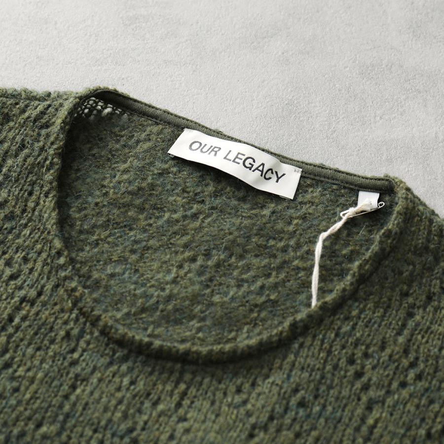 OUR LEGACY アワーレガシー セーター DOUBLE LOCK U NECK M4236DM メンズ ニット モヘアブレンド 長袖 クルーネック MOOR-GREEN｜s-musee｜05