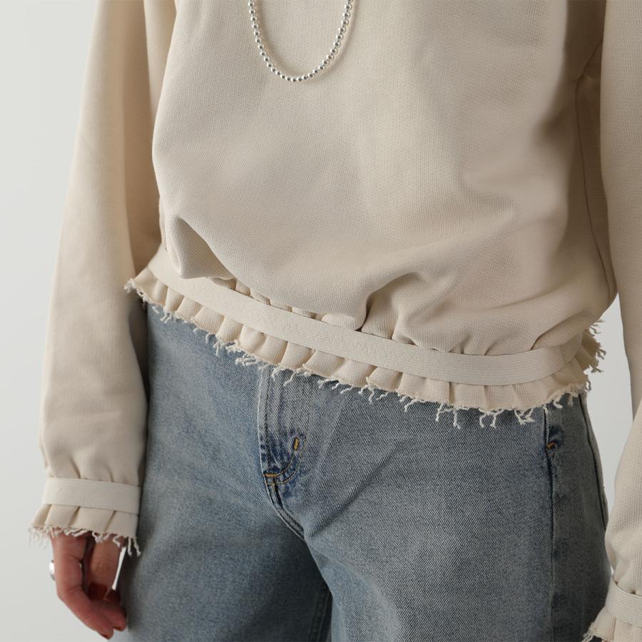 BASERANGE ベースレンジ スウェット ROUTE SWEAT SHIRT ルート FRSS RIB WI23 レディース トレーナー クルーネック 長袖 セットアップ可能 UNDYED｜s-musee｜06